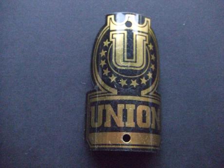 Union Rijwielfabriek balhoofdplaatje zwart,goudkleurig